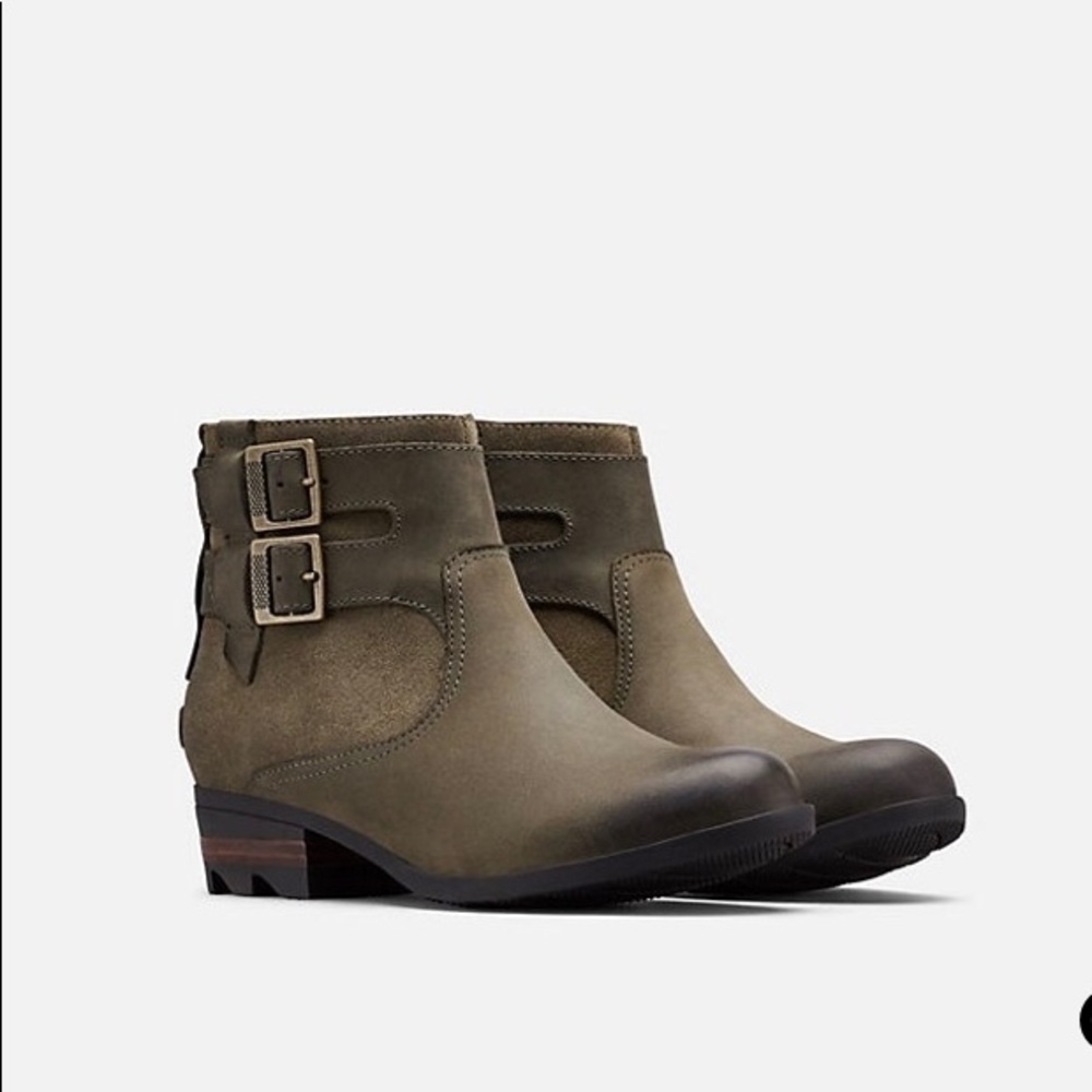 Sorel leather and suede Lolla bootie